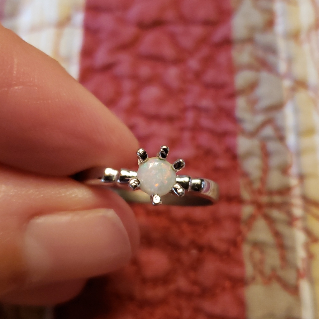 Opal Solitaire Ring